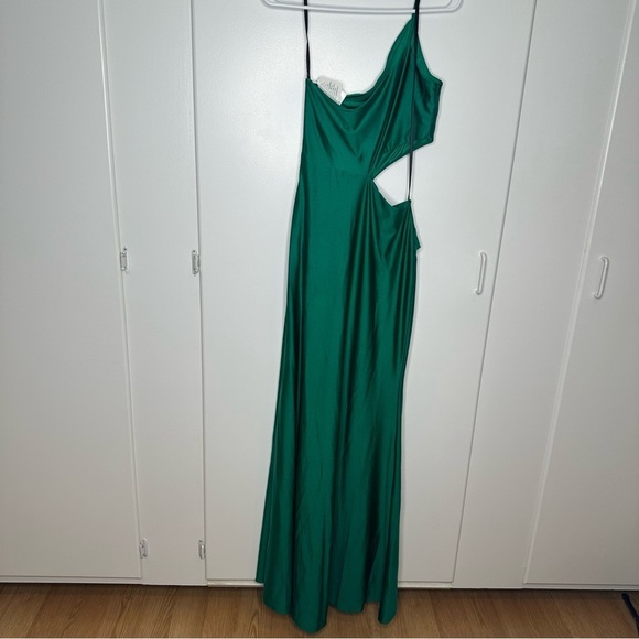 NWT AQUA One Shoulder Cutout Maxi Dress Size 4 Retail $268 - Picture 6 of 9